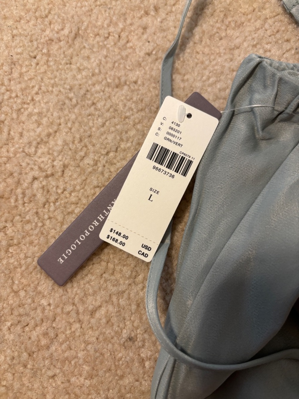 Anthropologie Tilda Slip Dress Midi Edition in Sage Green - Picture 8 of 15